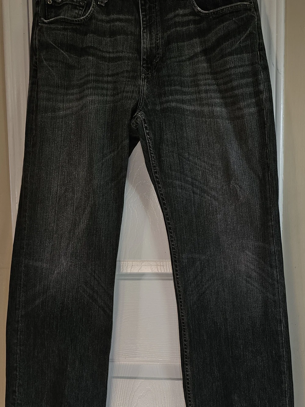 Banana Republic Men's Straight Jeans - Black Wash